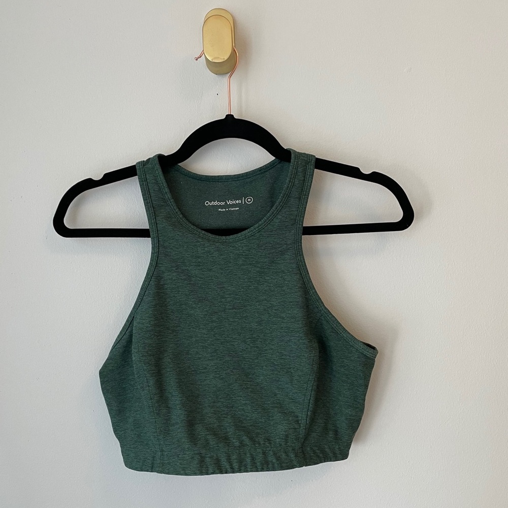 Outdoor voices green sports bra